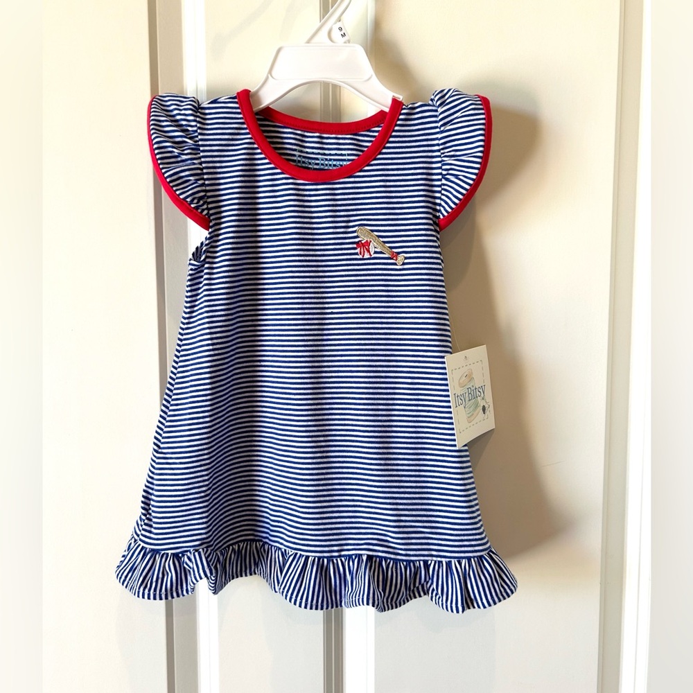 NWT Baseball Ruffle Dress